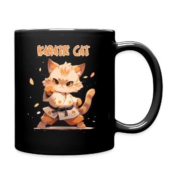 Lustige Karate Katze MMA Kawaii Kampfsport - Tasse einfarbig - Schwarz - Rechts