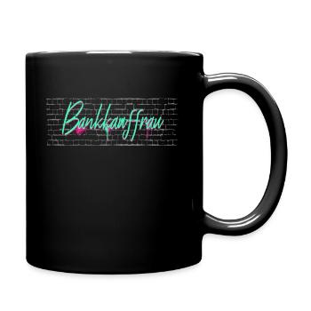 Banker Abschluss-Geschenk Bankkauffrau - Tasse einfarbig - Schwarz - Rechts