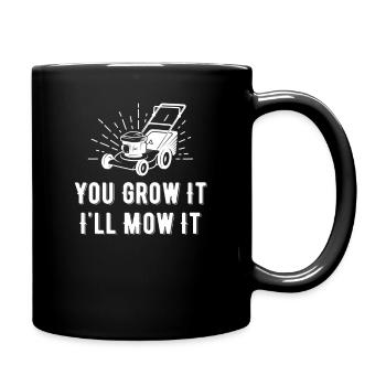 Father mows down the best funny - Full Colour Mug - black - Right