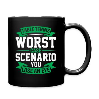 Table tennis worst-case scenario: You lose a - Full Colour Mug - black - Right