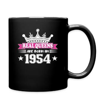 70 Jahre alt Geburtstag 1954 Geburtstag - Tasse einfarbig - Schwarz - Rechts