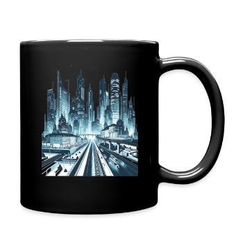 Future Night in the City - Full Colour Mug - black - Right
