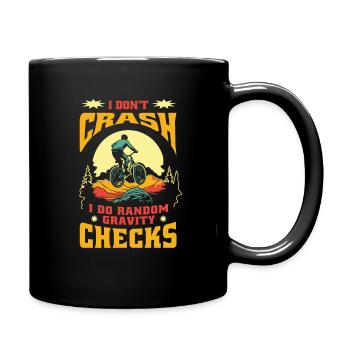 Aléatoire Gravity Checks MTB Aventure - Mug uni - noir - Droite
