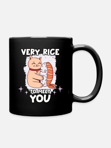 lustig Japan Sushi Kpop Wasabi Nigiri Sushi - Tasse einfarbig - Schwarz