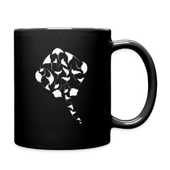Raie marine créature raie Manta Ray Silhouette - Mug uni - noir - Droite