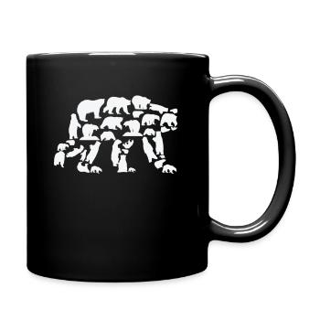 Ours, ours polaire, ours brun, grizzli, silhouette - Mug uni - noir - Droite
