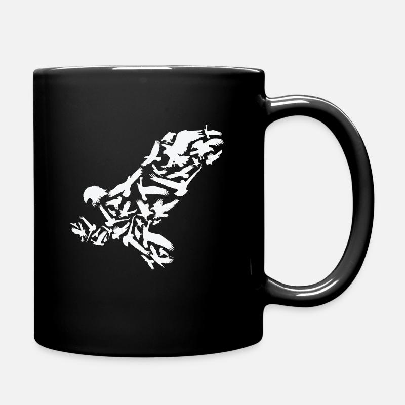 Adler Raubvogel Adler Silhouette - Tasse einfarbig - Schwarz
