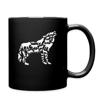 Loup, Faune, Nature, Forêt, Animaux, Loups, Silhouette - Mug uni - noir - Droite
