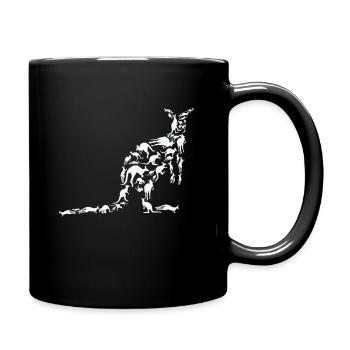 Kangaroo Wildlife Australia Kangaroo Silhouette - Full Colour Mug - black - Right