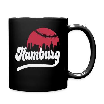 Ligne d’horizon du baseball Hambourg - Mug uni - noir - Droite