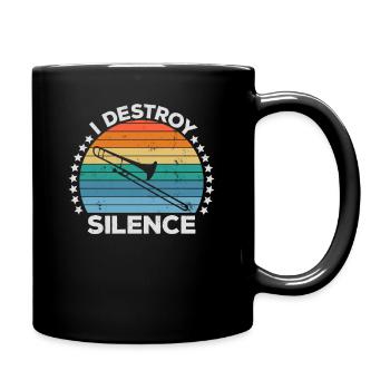 Destroy Silence Marching Band Posaunistin - Tasse einfarbig - Schwarz - Rechts