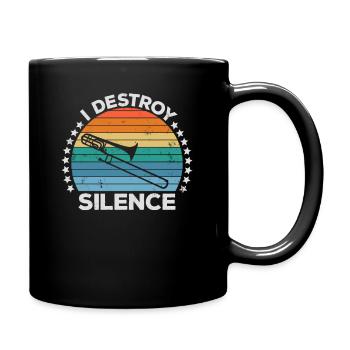 Destroy Silence Marching Band Posaunistin - Tasse einfarbig - Schwarz - Rechts