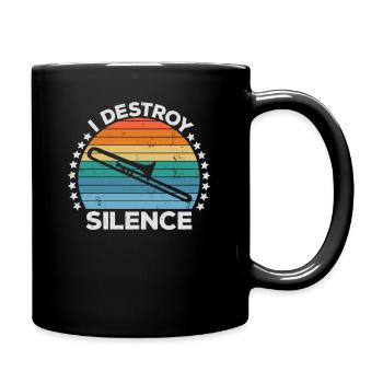 Destroy Silence Marching Band Posaunistin - Tasse einfarbig - Schwarz - Rechts