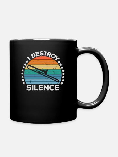 Destroy Silence Marching Band Posaunistin - Tasse einfarbig - Schwarz
