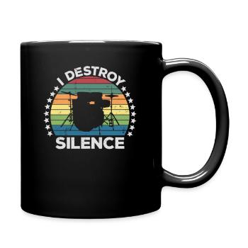 I Destroy Silence Percussion Batteur Percussionniste - Mug uni - noir - Droite
