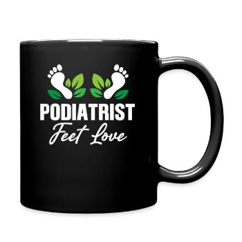 Podiatrist Feet Love Funny Pedicure Plantar - Full Colour Mug - black - Right