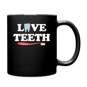 Love Teeth Drôle d’hygiéniste dentaire - Mug uni - noir - Droite