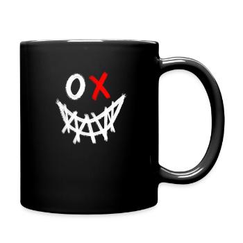 Rave Face Smile Raver Festival Party Ravewear - Full Colour Mug - black - Right