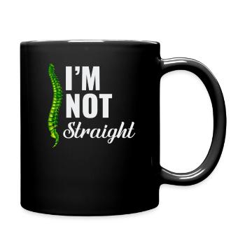 I'm not exactly scoliosis awareness - Full Colour Mug - black - Right