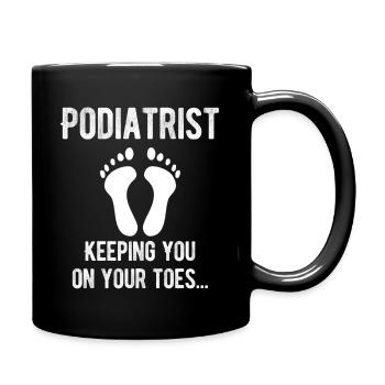Podiatrists to keep you on your toes - Full Colour Mug - black - Right