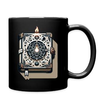 Livre de sorts avec symboles magiques - Mug uni - noir - Droite