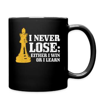 Schach Schachspieler Geschenk - Tasse einfarbig - Schwarz - Rechts