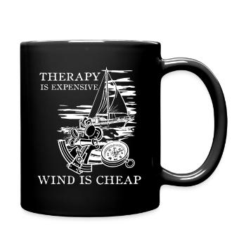 funny sailor hobby sailing boat driver motorboat - Full Colour Mug - black - Right