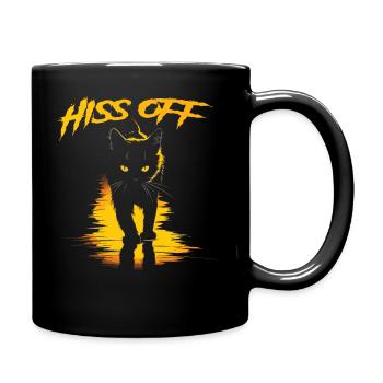 Fauch weg - Tasse einfarbig - Schwarz - Rechts