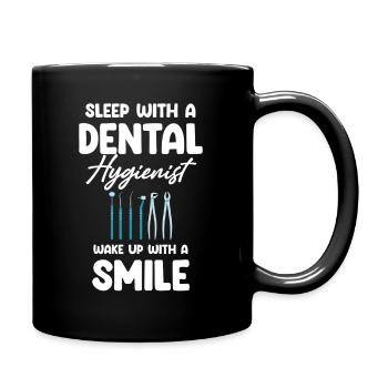 Schlafen Sie Mit Einer Dentalhygienikerin, Wachen - Tasse einfarbig - Schwarz - Rechts