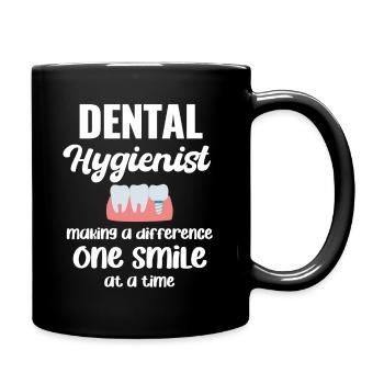 L’hygiéniste dentaire fait la différence - Mug uni - noir - Droite