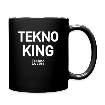 "TEKNO KING" - für echte Techno & Rave Fans - - Tasse einfarbig - Schwarz - Rechts