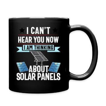 Solarpanel-Installateur Techniker Männer Erneuerbar - Tasse einfarbig - Schwarz - Rechts