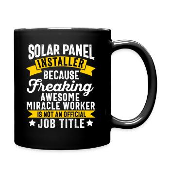 Solarpanel-Installateur Techniker Männer Erneuerbar - Tasse einfarbig - Schwarz - Rechts