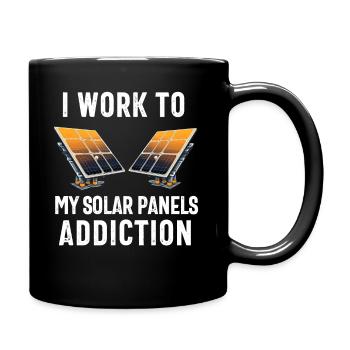 Solarpanel-Installateur Techniker Männer Erneuerbar - Tasse einfarbig - Schwarz - Rechts