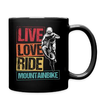 Live Love Ride Mountain Bike Bike Fans Bike Bike - Full Colour Mug - black - Right