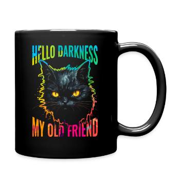 Bonjour les ténèbres, mon vieil ami - Mug uni - noir - Droite