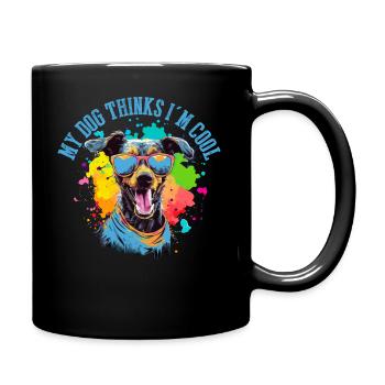 Mon chien pense que je suis cool - Mug uni - noir - Droite