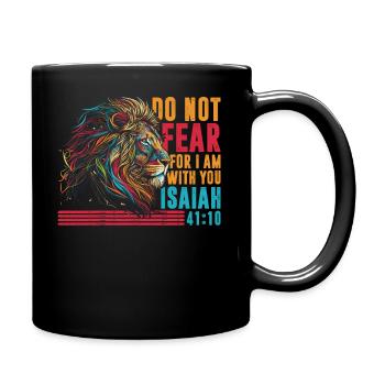 Do not be afraid, for I am - Full Colour Mug - black - Right