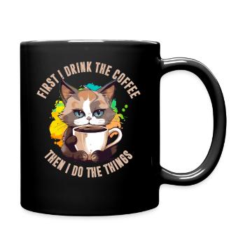 D’abord, je bois le café - Mug uni - noir - Droite