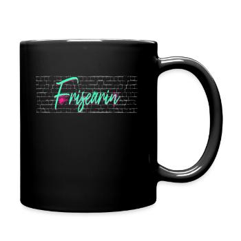 Haarstylist Abschluss-Geschenk Friseurin - Tasse einfarbig - Schwarz - Rechts