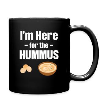 Je suis ici pour le houmous falafel juif - Mug uni - noir - Droite