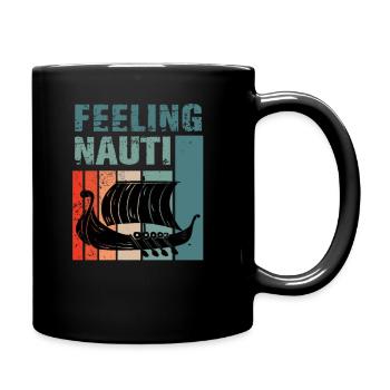 funny sail hobby sailor accessories motorboat - Full Colour Mug - black - Right