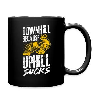 Mountainbike MTB Radfahren Fahrrad Retro MTB - Tasse einfarbig - Schwarz - Rechts
