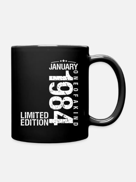 Janvier 1984 Janvier anniversaire January 1984 - Mug uni - noir