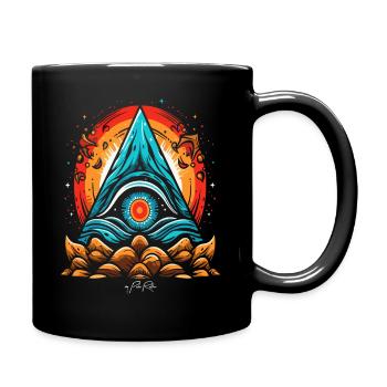 L’œil qui voit tout de l’ de la nature - Mug uni - noir - Droite