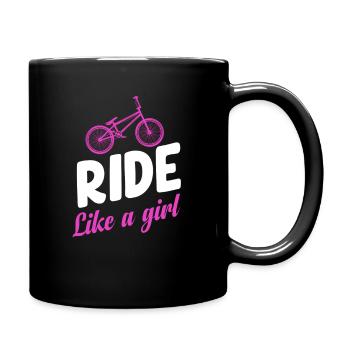 Never underestimate a girl with a - Full Colour Mug - black - Right