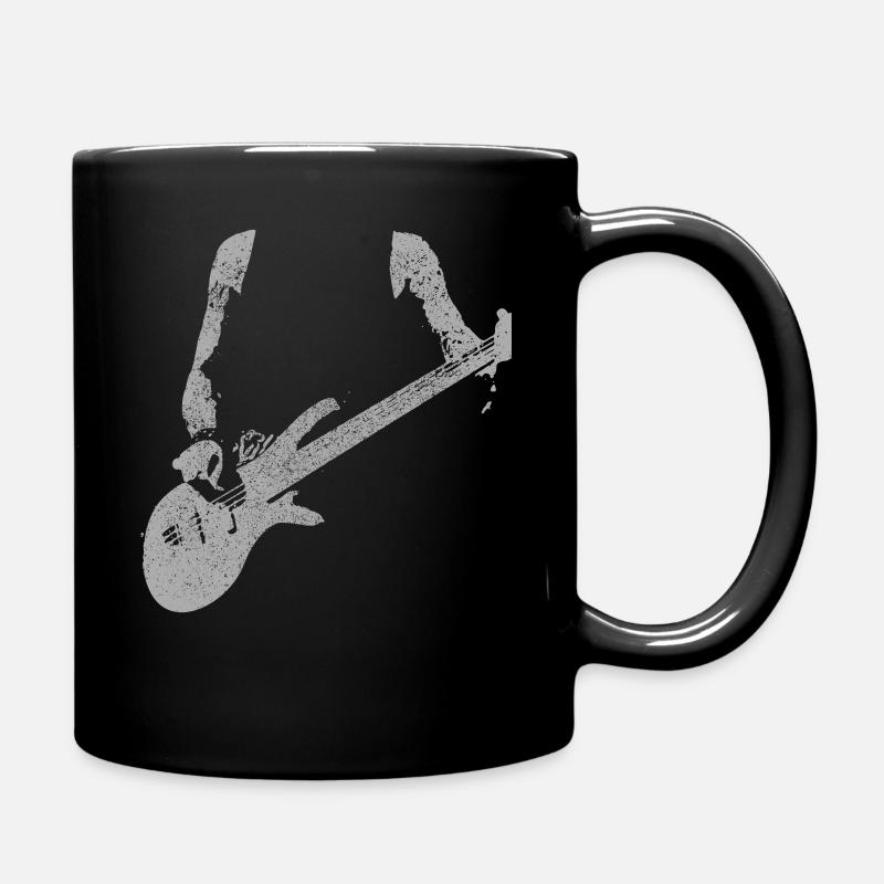 Gitarre Geschenk Vintage Gitarrist - Tasse einfarbig - Schwarz