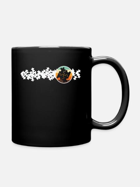 Jigsaw Puzzle Jig Saw Puzzle Liebhaber - Tasse einfarbig - Schwarz