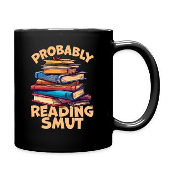 Probably Reading Smut Vintage Books Smut - Full Colour Mug - black - Right