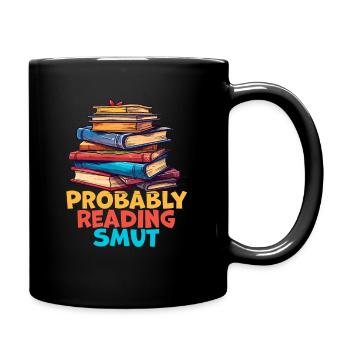 Probably Reading Smut Vintage Books Smut - Full Colour Mug - black - Right